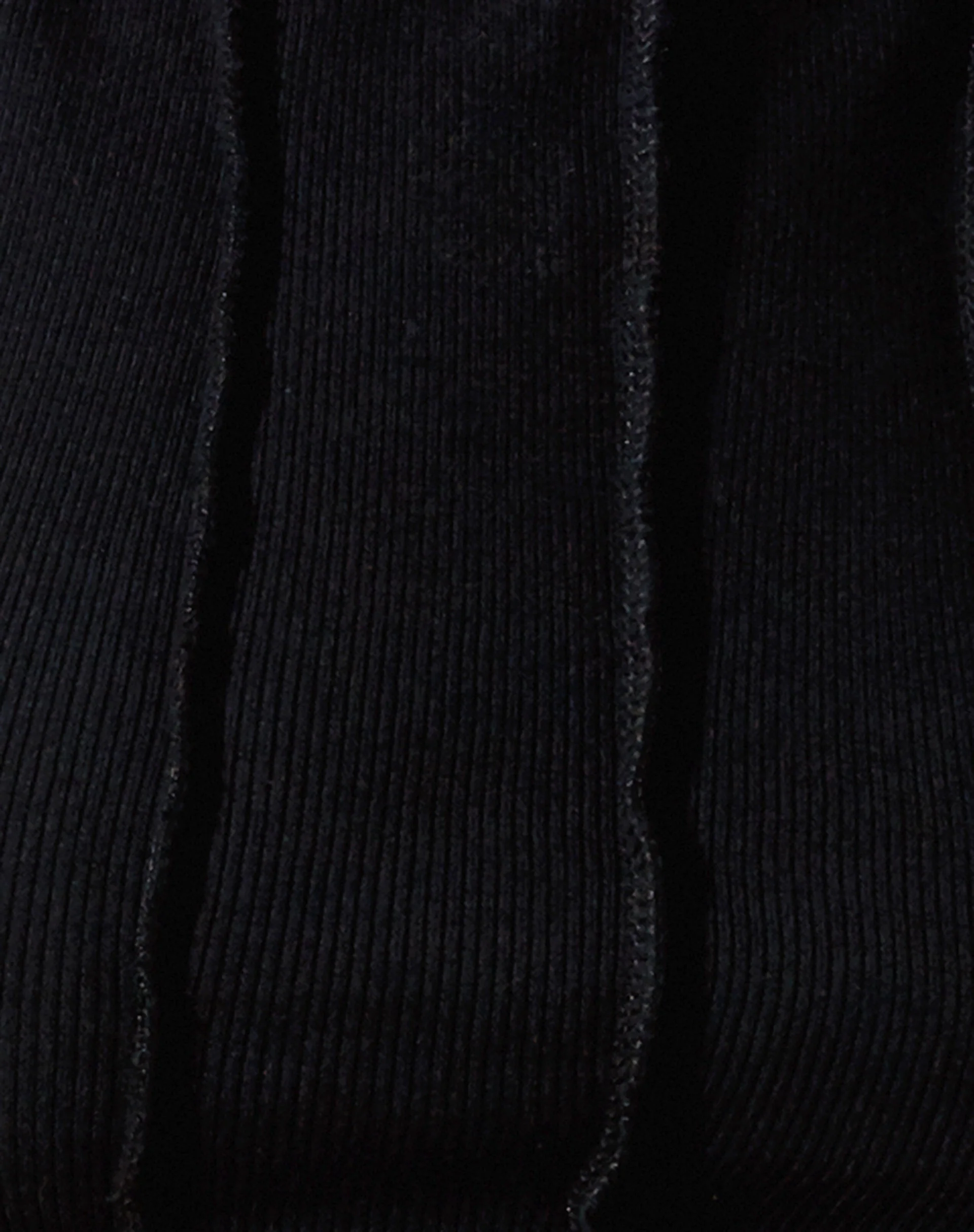 Ivy Vest Top in Rib Black with Black Stitching - Image 6