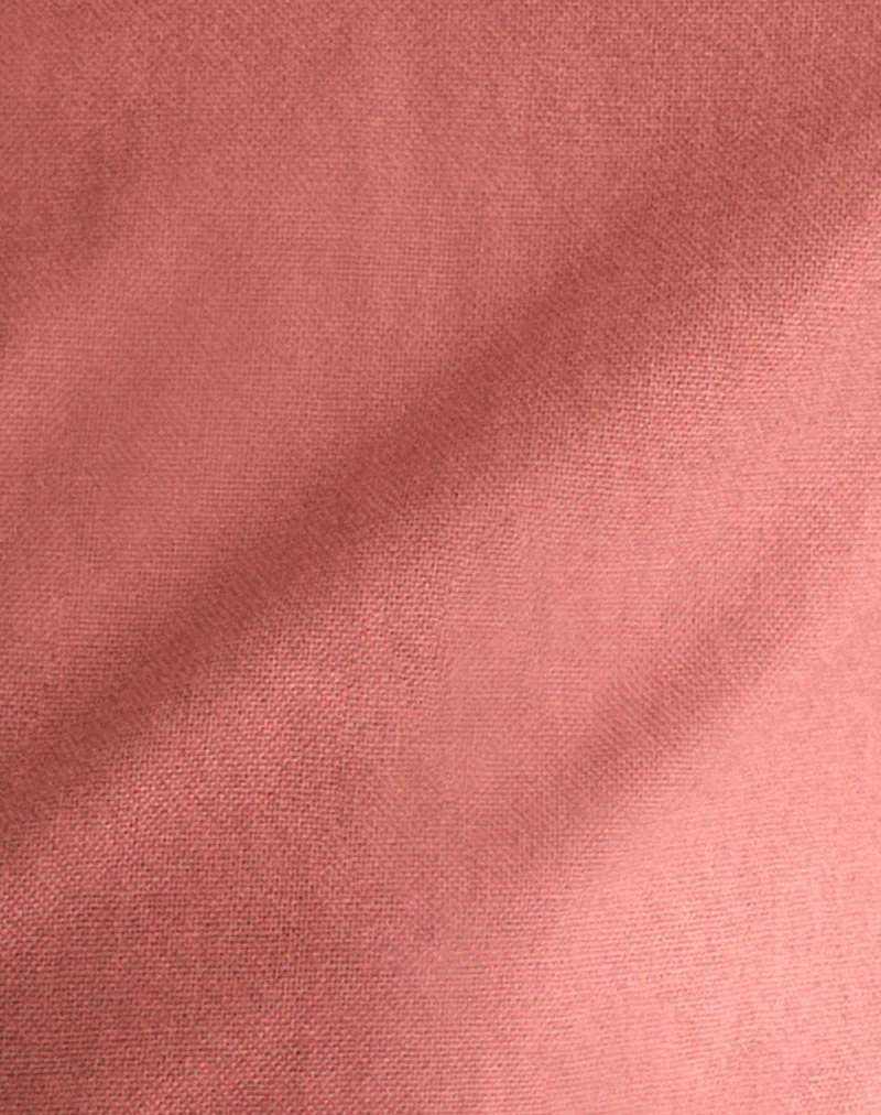 Izah Keyhole Bolero Top in Linen Tuscan Red - Image 6