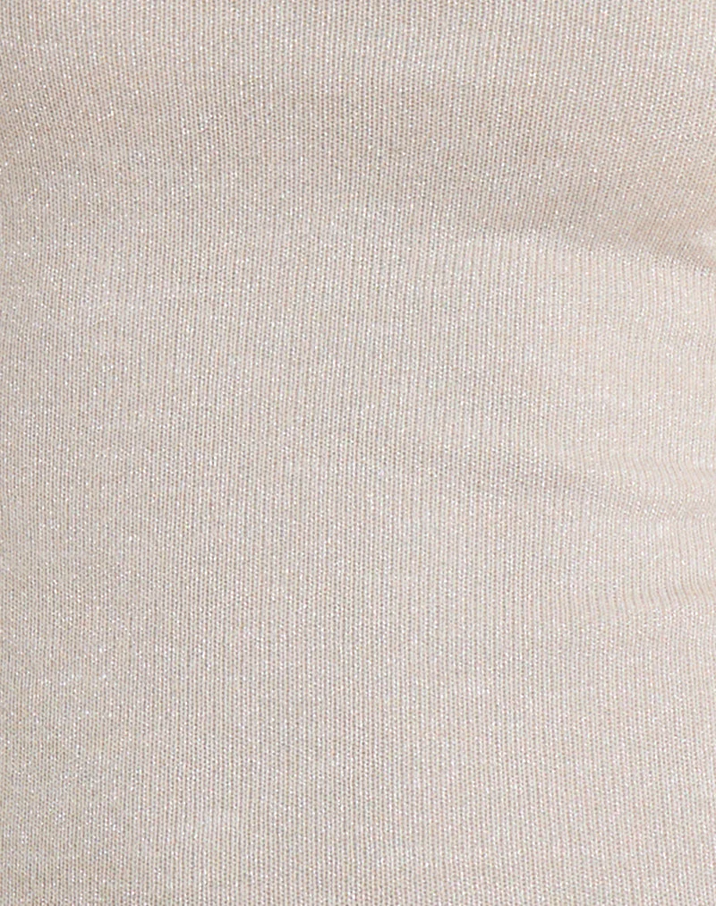 Jalari Eyelet Cami Top in Knit Oatmeal - Image 6
