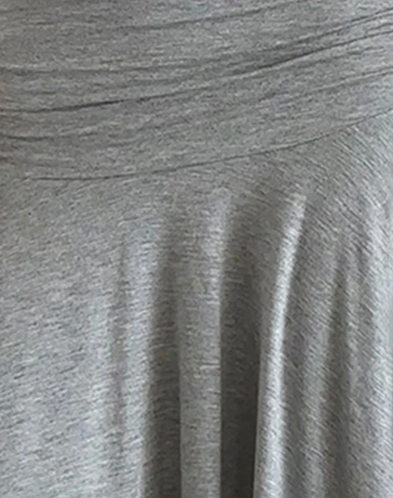 Jamelia Mini Skirt in Soft Jersey Grey Marl - Image 5