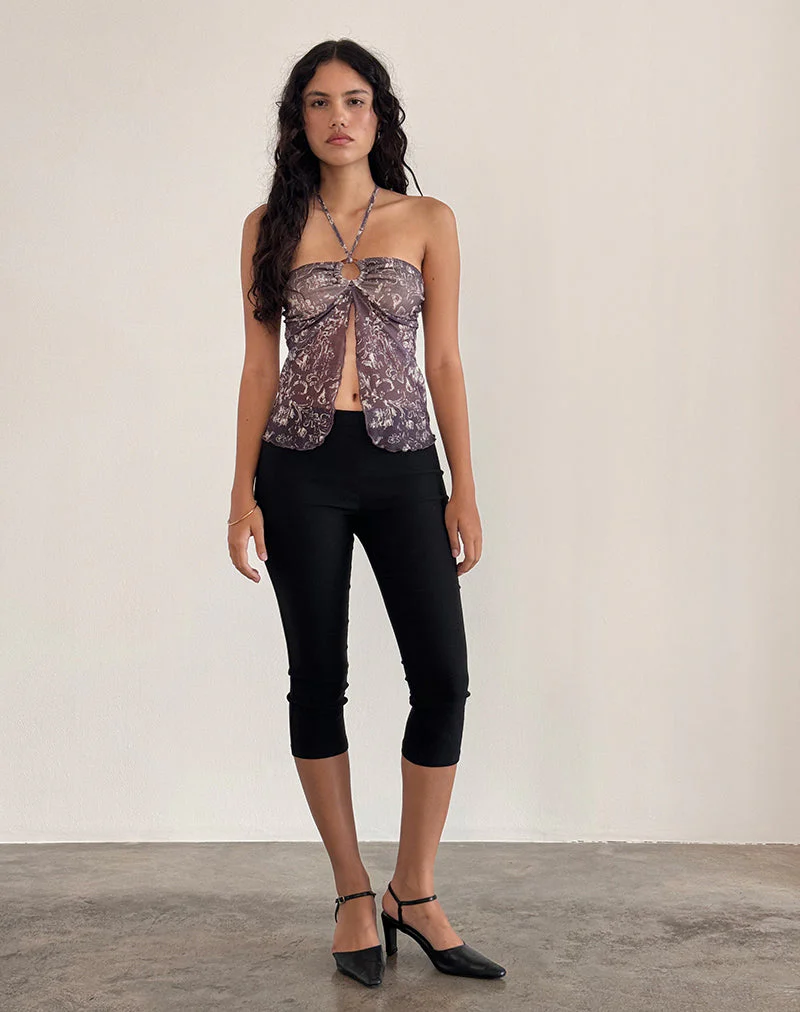 Janar Top in Batik Botanical Brown - Image 3