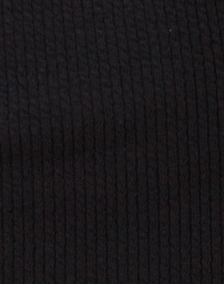Jasby Bodycon Dress in Black with Silver Hook - Image 5