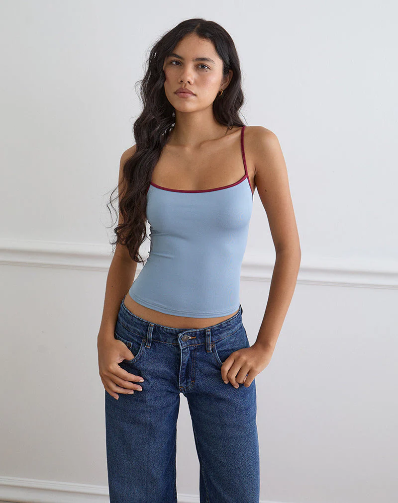 Jasila Vest Top in Blue - Image 3