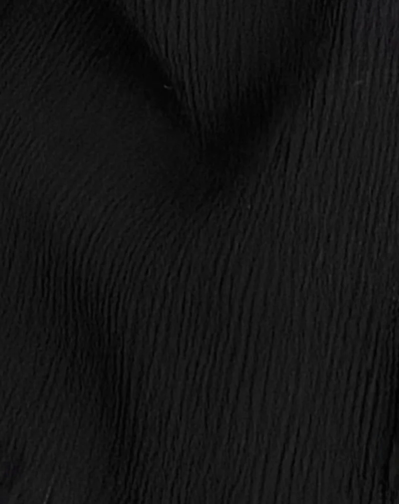 Jastipa Longline Butterfly Top in Black - Image 5