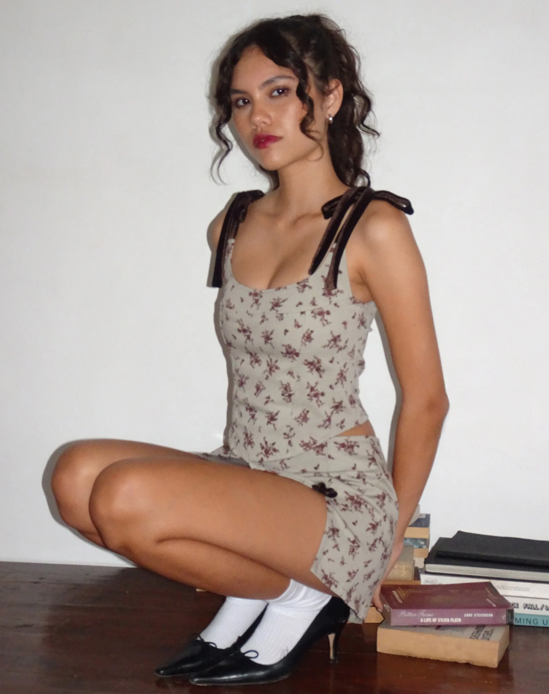 Jatmi Corset Top in Rose Garden Grey - Image 5