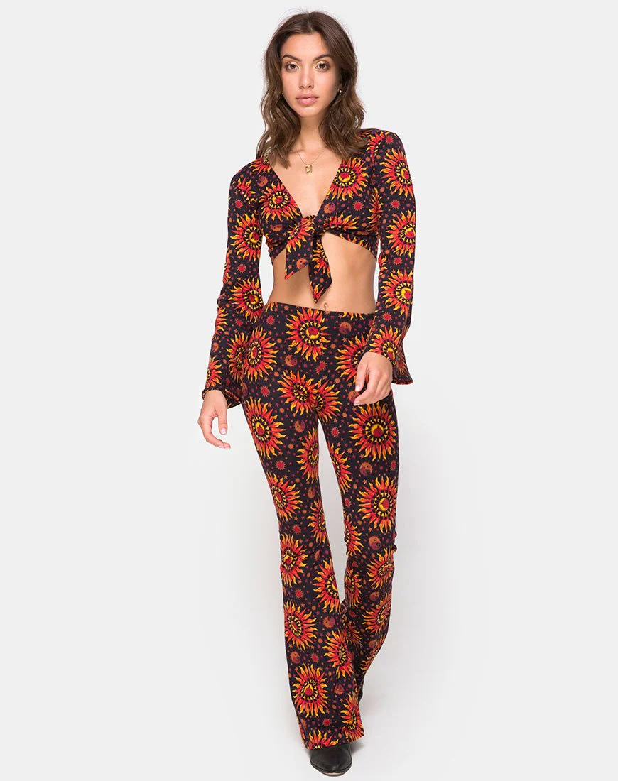 Jeevan Flare Trouser in Hot Sun X Princess Polly - Image 3