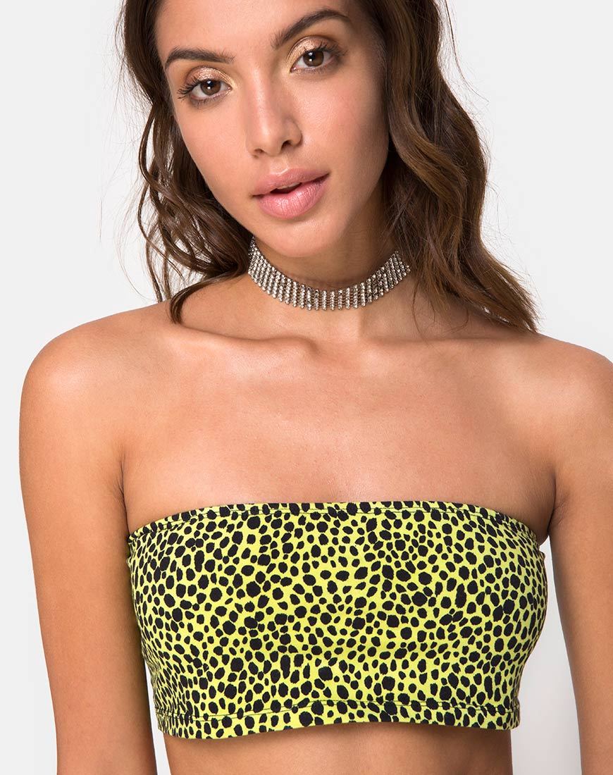Jeevan Top in Wild Cat Yellow X Princess Polly - Image 3