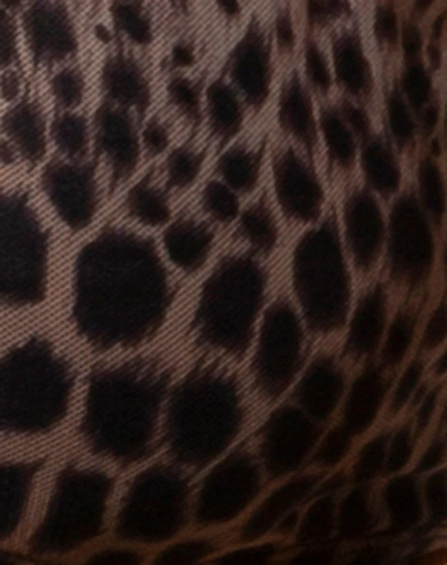 Jeppa Bralette Top in Mesh Gradient Cheetah Brown - Image 8