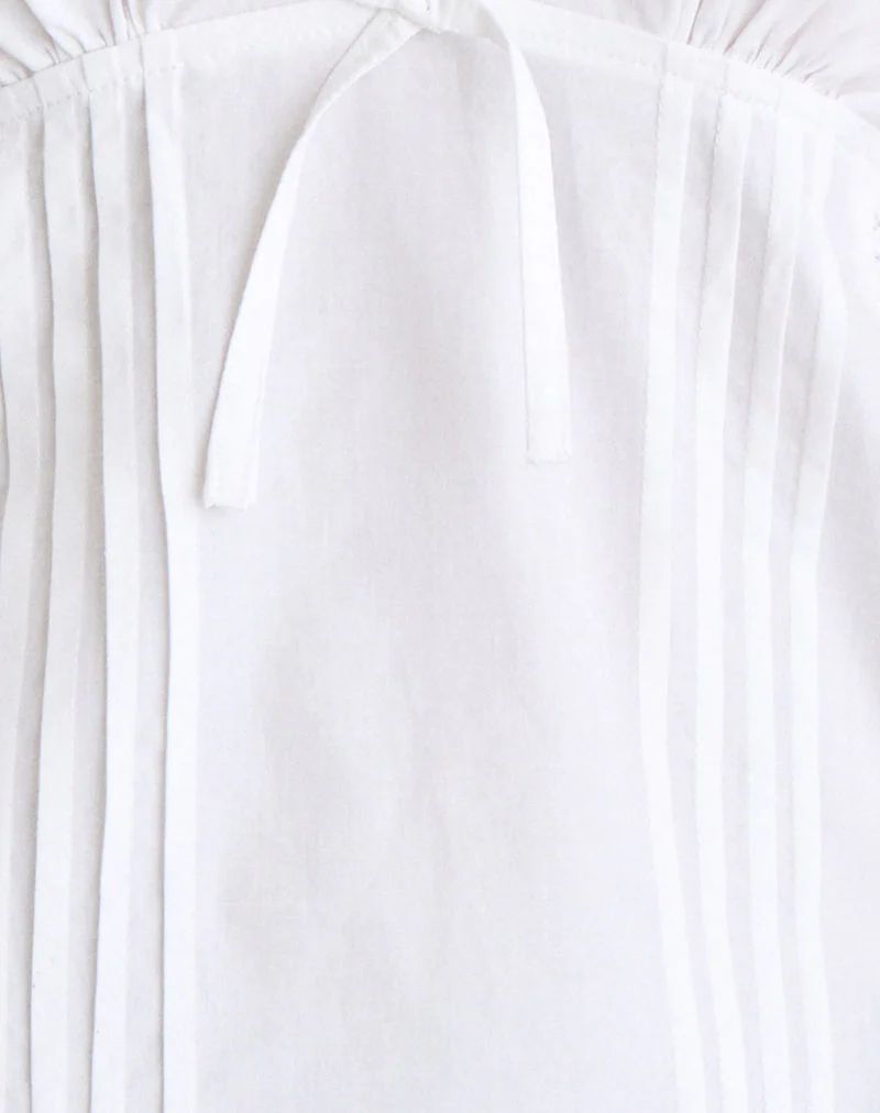 Jepuni Cami Top in White Poplin - Image 7