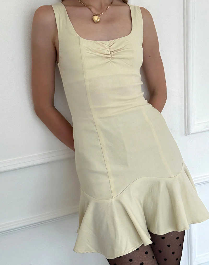 Jetsam Mini Dress in Cream - Image 3