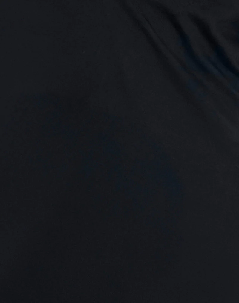 Jika Plunge Mini Dress in Rayon Jersey Black - Image 6