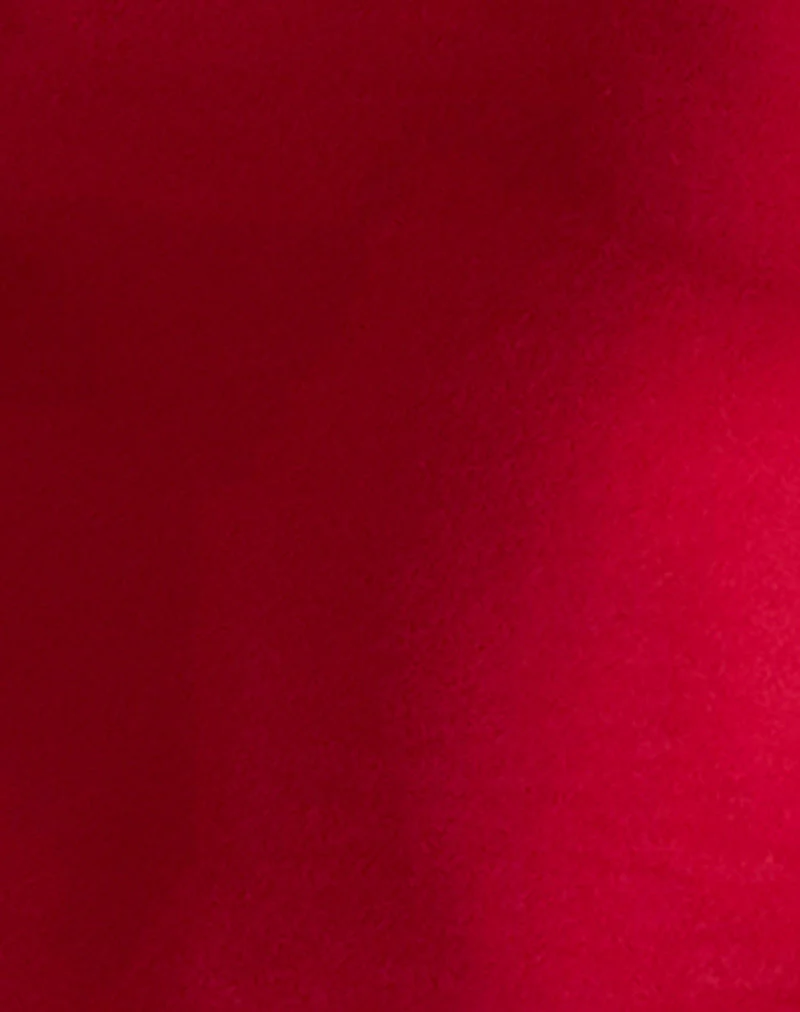 Jiniso Crop Top in Adrenaline Red with Pink Bows - Image 5