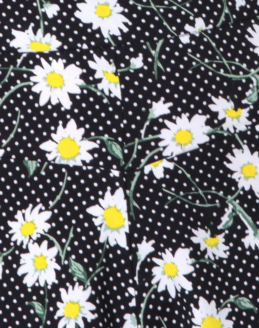Jiro Short in Polka Daisy Black - Image 5