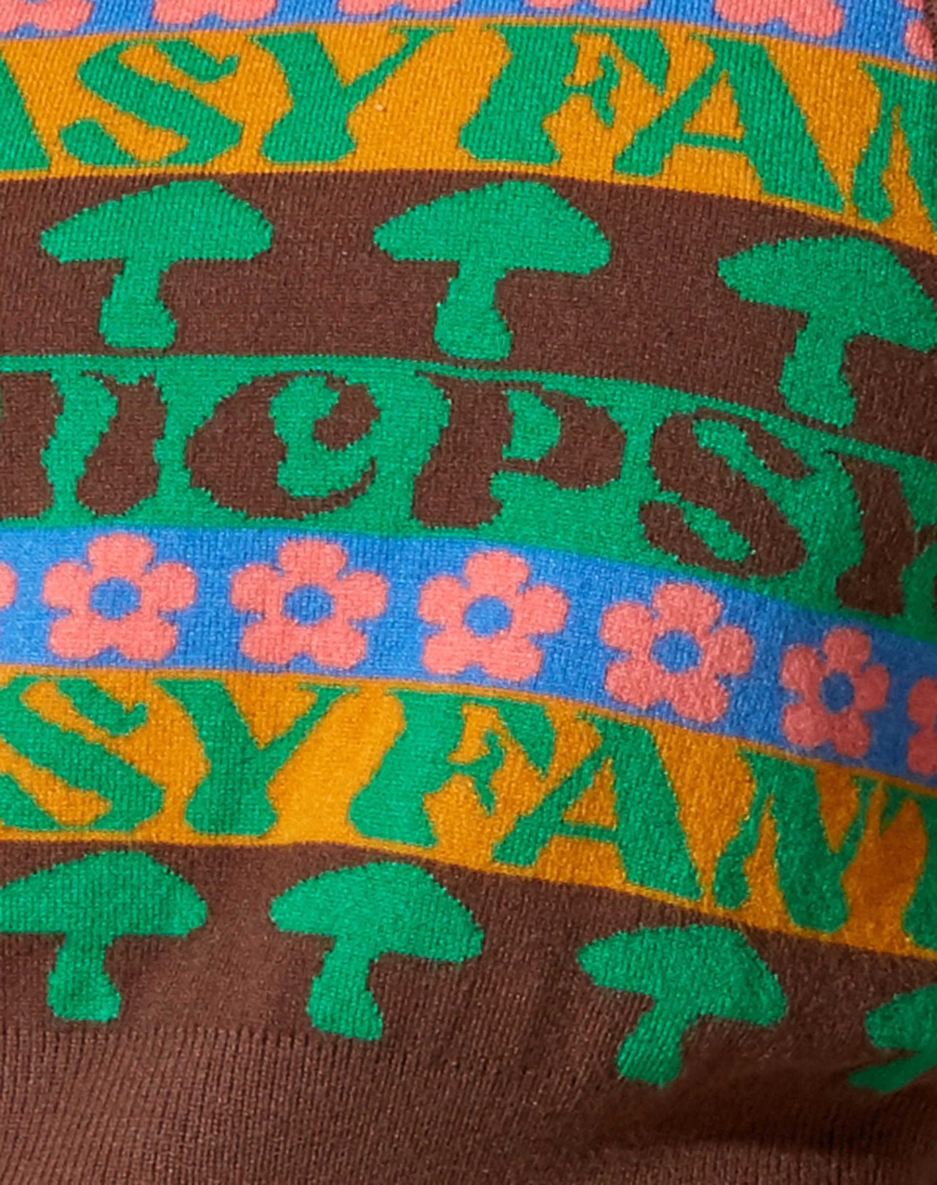 Joker Vest Top in Knit Fairisle Mix Brown - Image 6