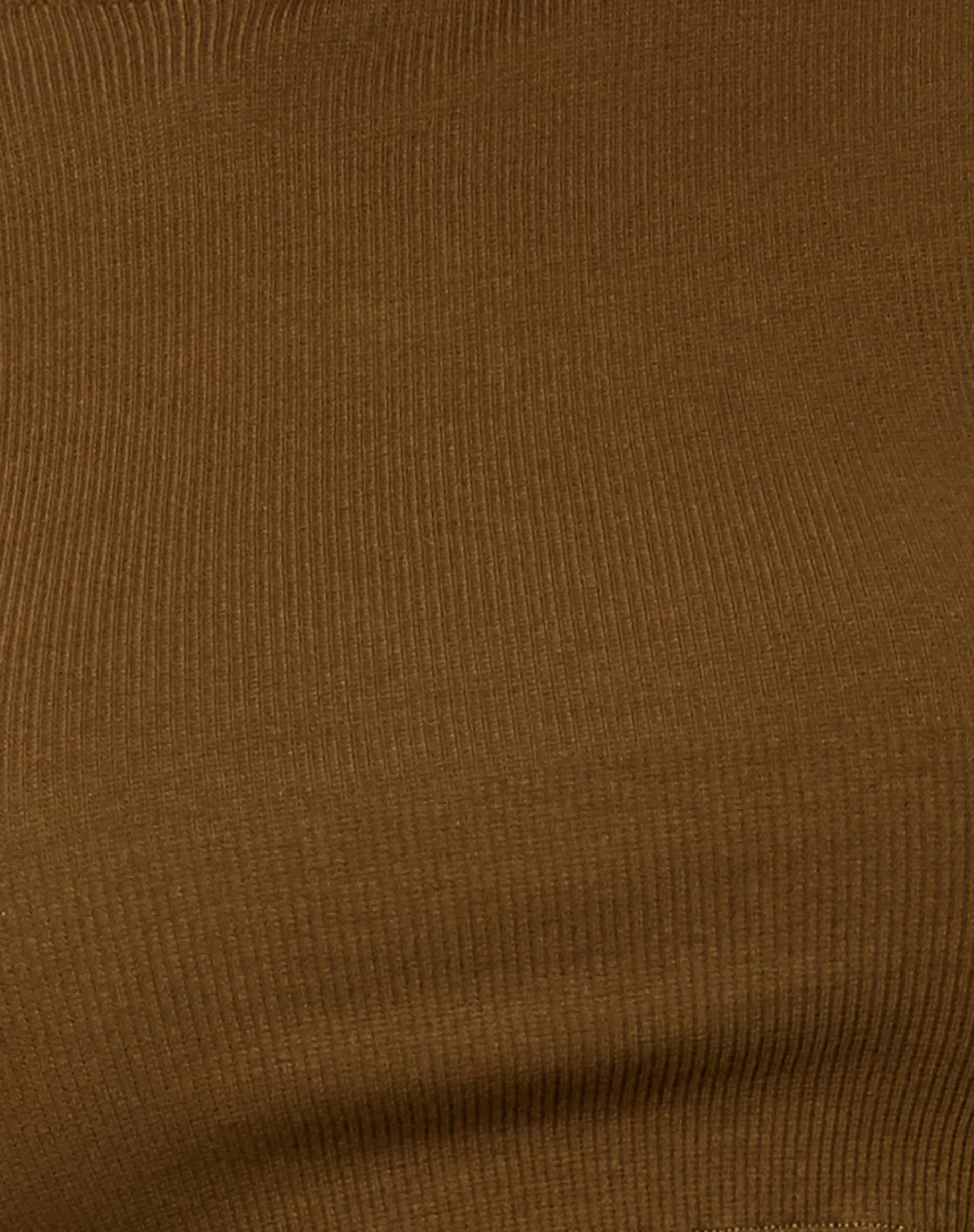 Jorja Crop Top in Rib Military Olive - Image 5
