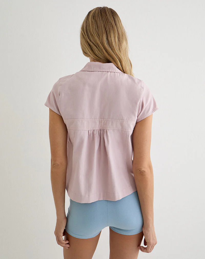 Kaelus Shirt in Cotton Soft Pink - Image 5