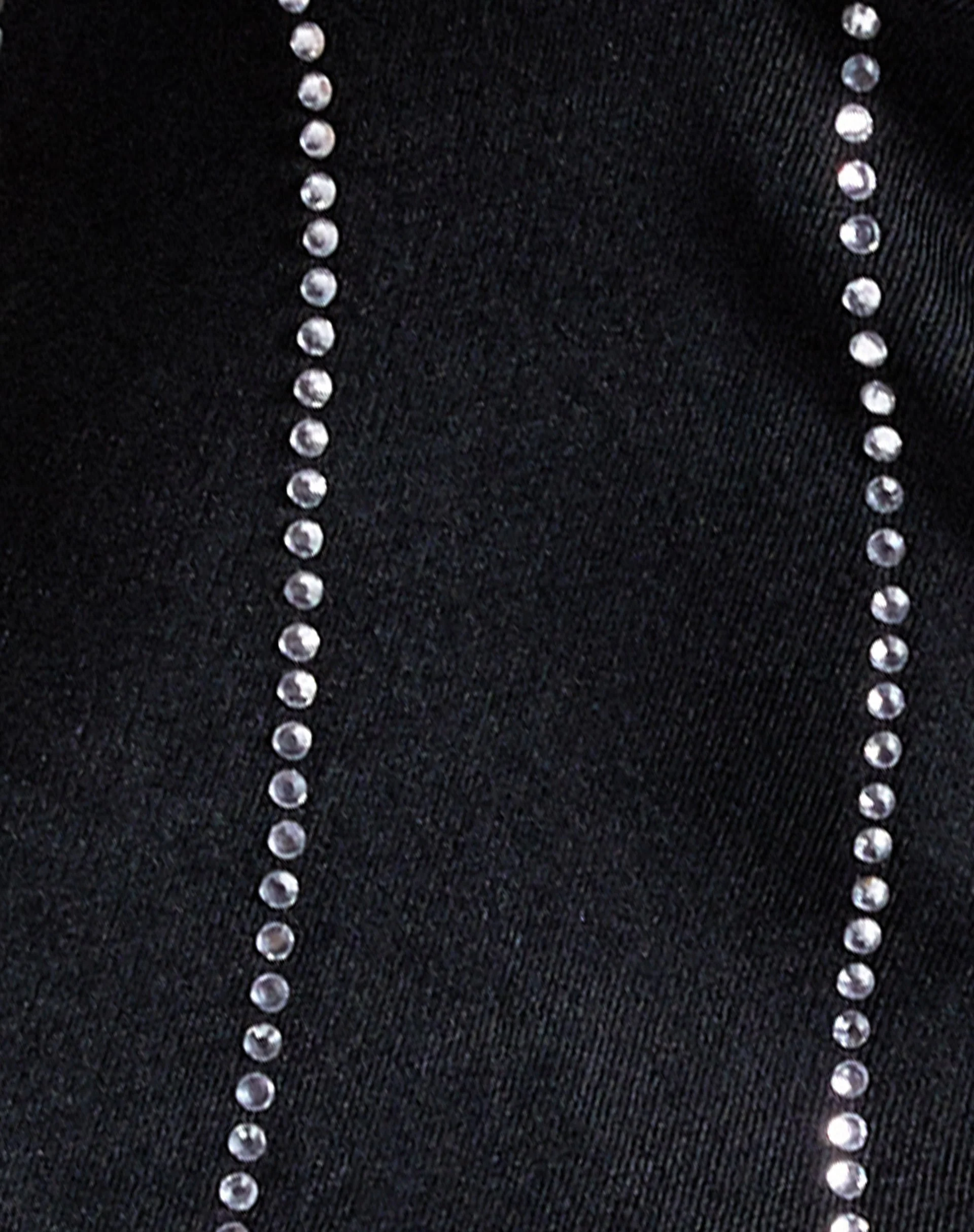 Kaigra Cropped Cardi in Crepe Black Hotfix Diamante - Image 7