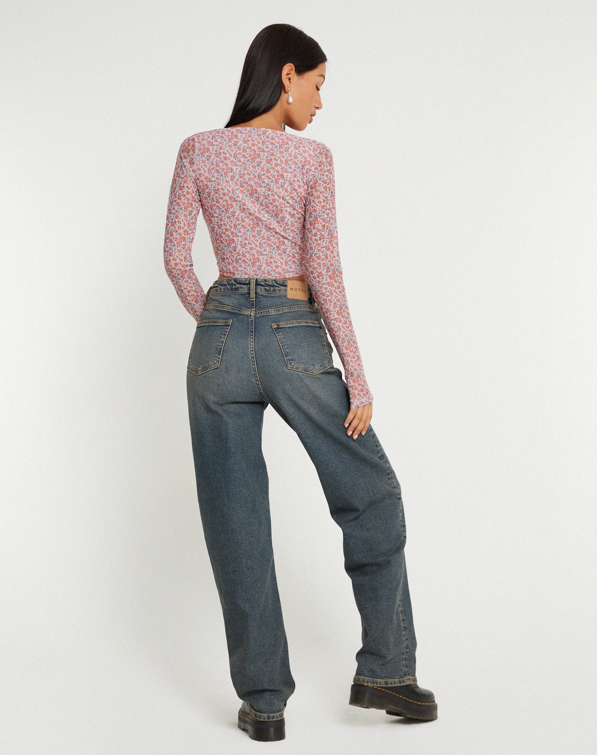 Kalisha Long Sleeve Top in Spring Rose Dusty Pink - Image 7