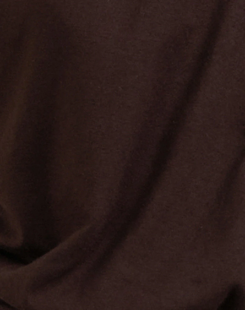 Karise Plunge Top in Rayon Bitter Chocolate - Image 6