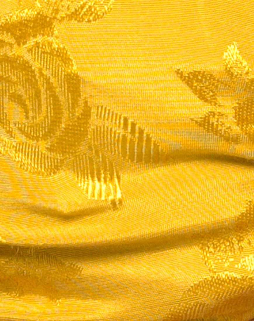 Kasen Bralet in Satin Mustard Rose - Image 5