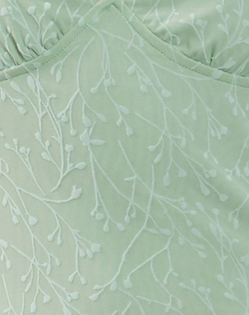 Kavala Midi Dress in Shadow Floral Sage - Image 5