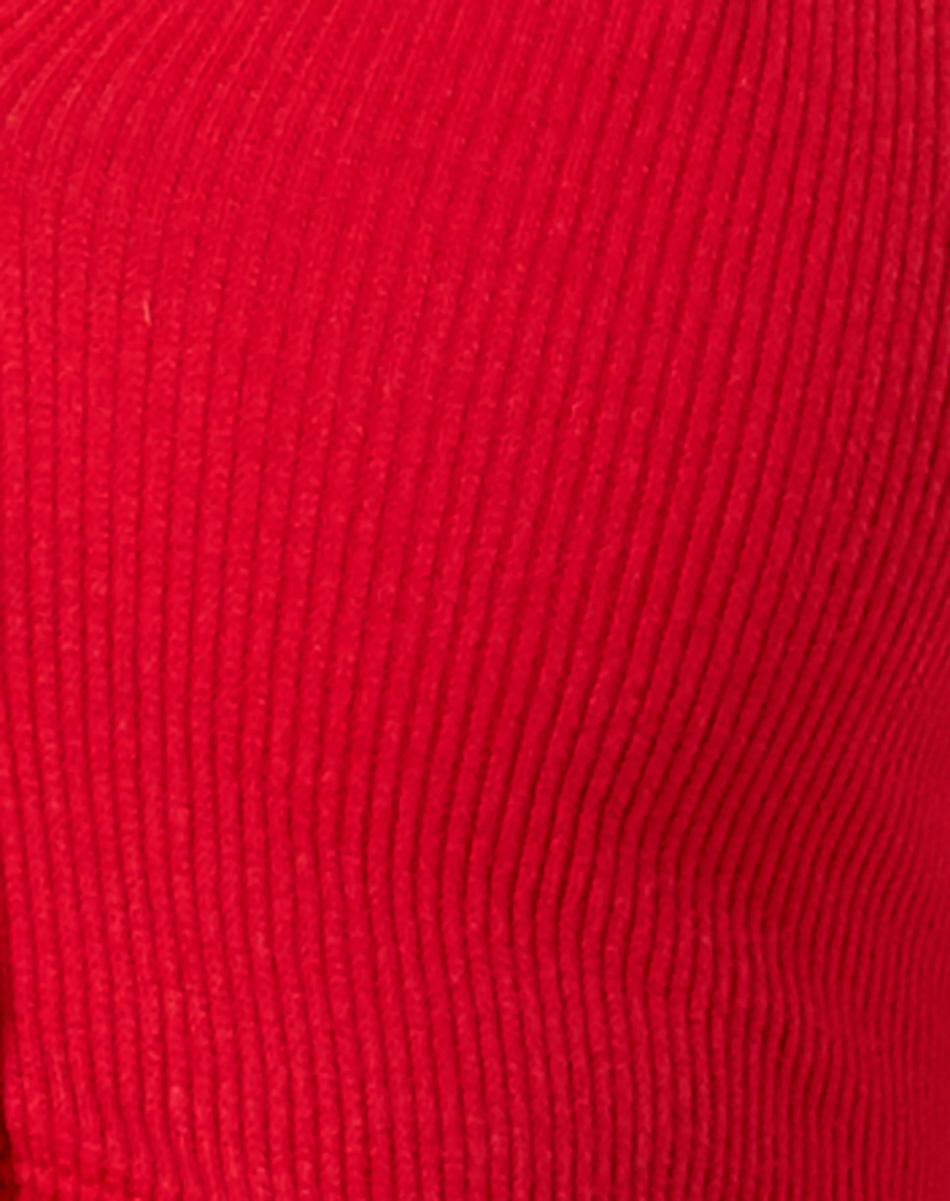 Kaya Crop Top in Rib Racing Red - Image 7
