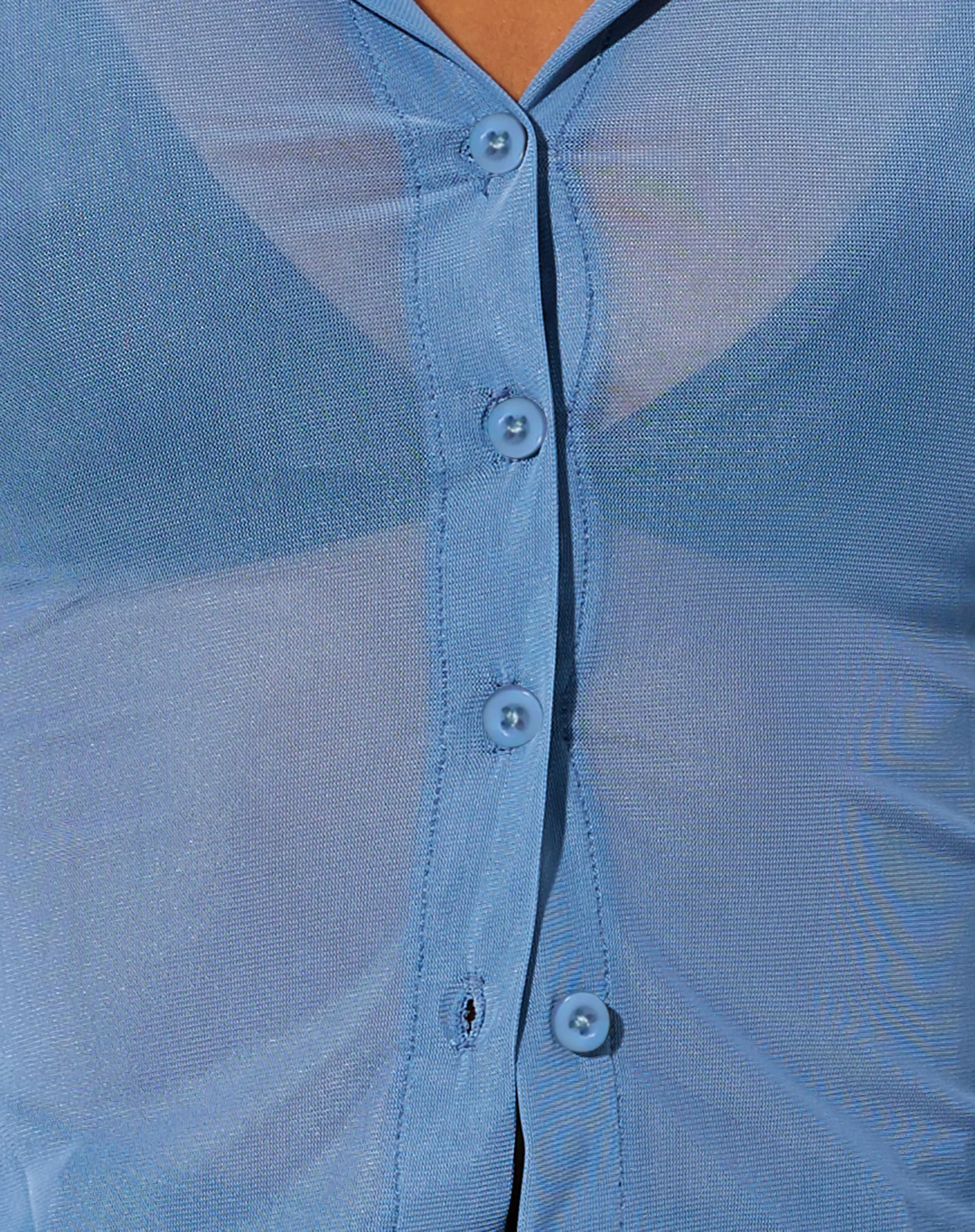 Kelly Shirt in Mesh Blue - Image 5