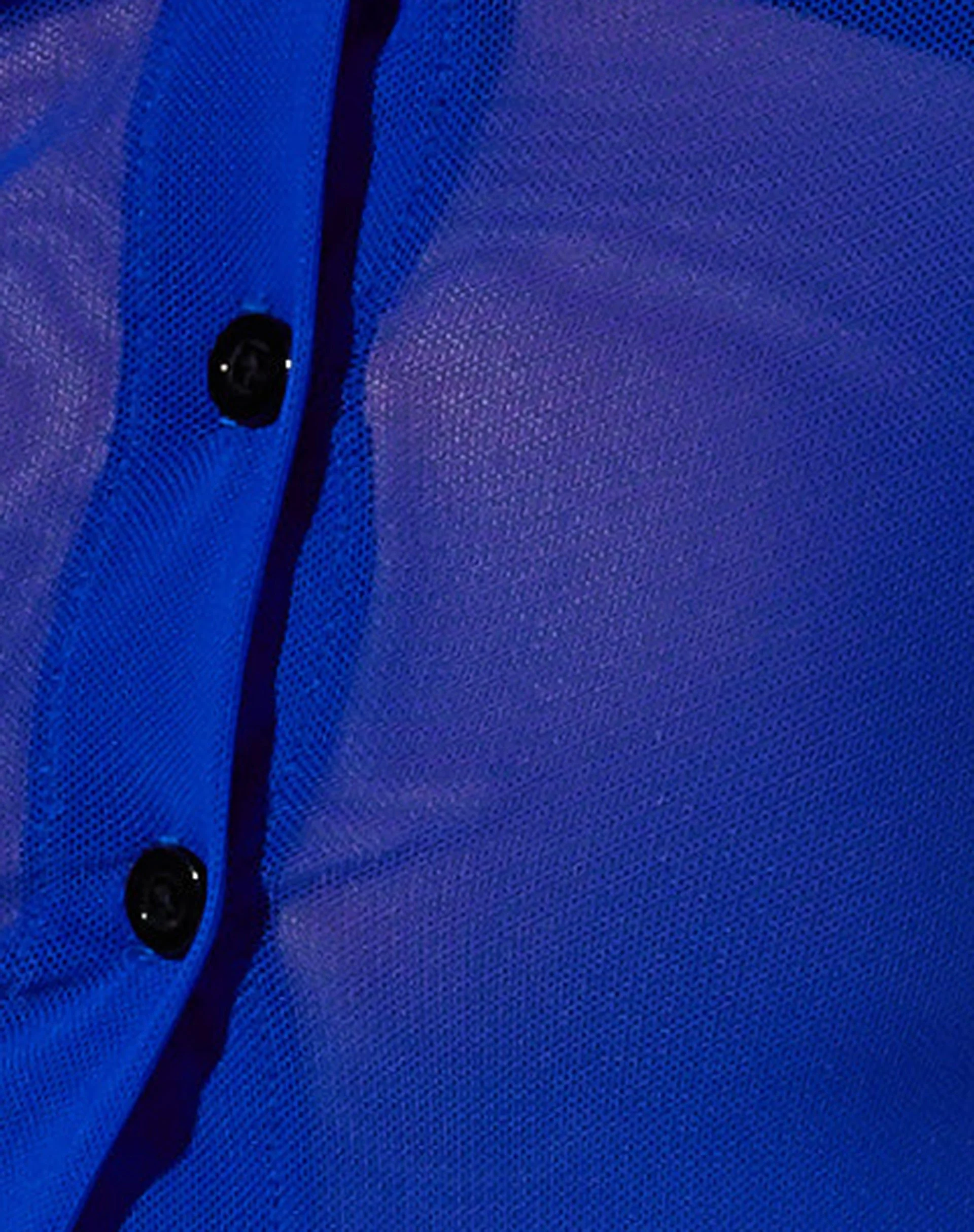 Kelly Long Sleeve Shirt in Mesh Cobalt - Image 5