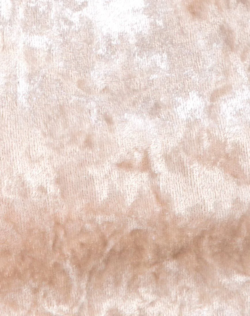 Kim Top in Crushed Velvet Cream - Image 5