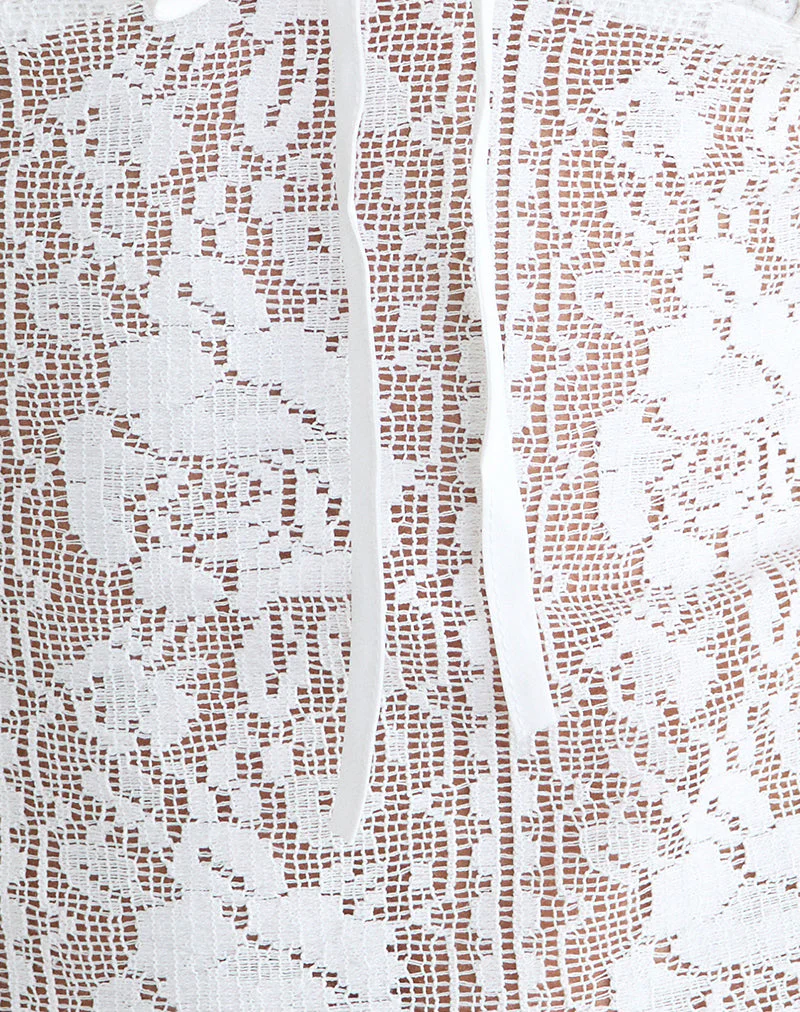 Kopa Top in Floral Lace White - Image 6