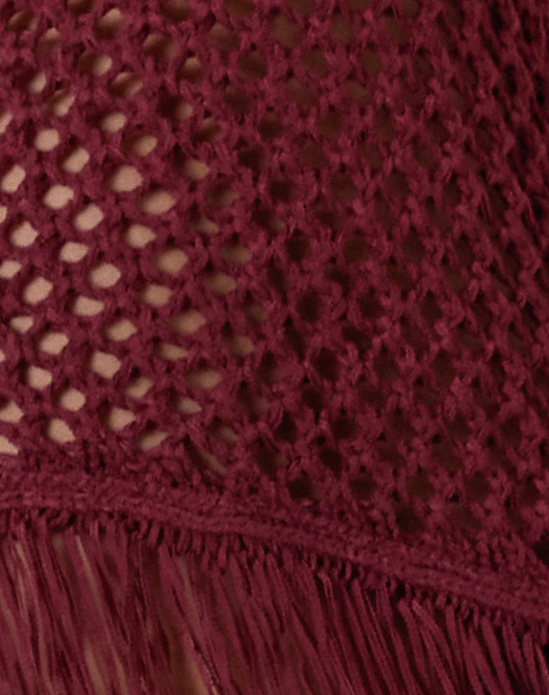 Kulmina Asymmetric Halterneck Top in Fringe Berry - Image 6