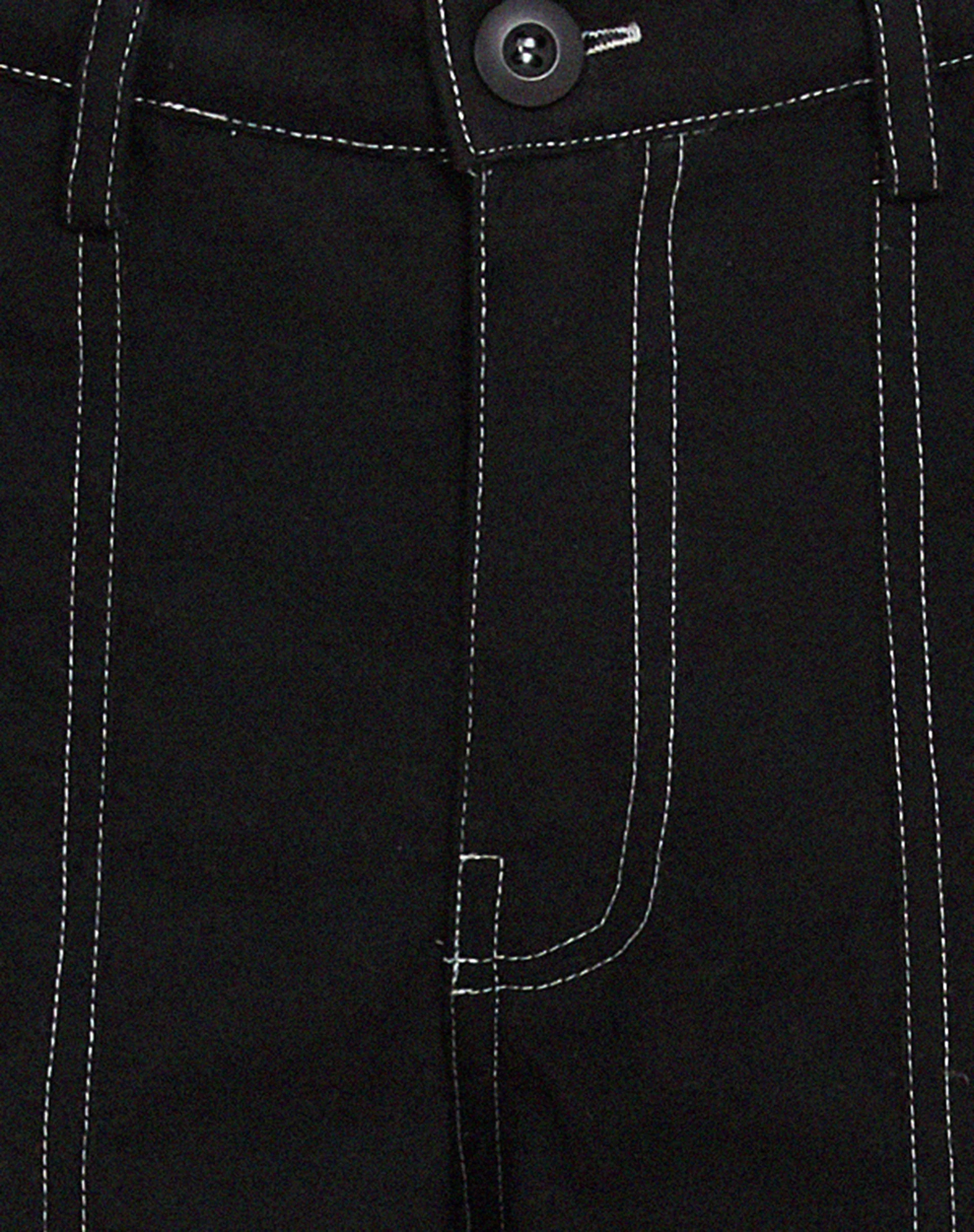 Kusnaedi Wide Leg Trouser in Black and White Top Stitch - Image 6