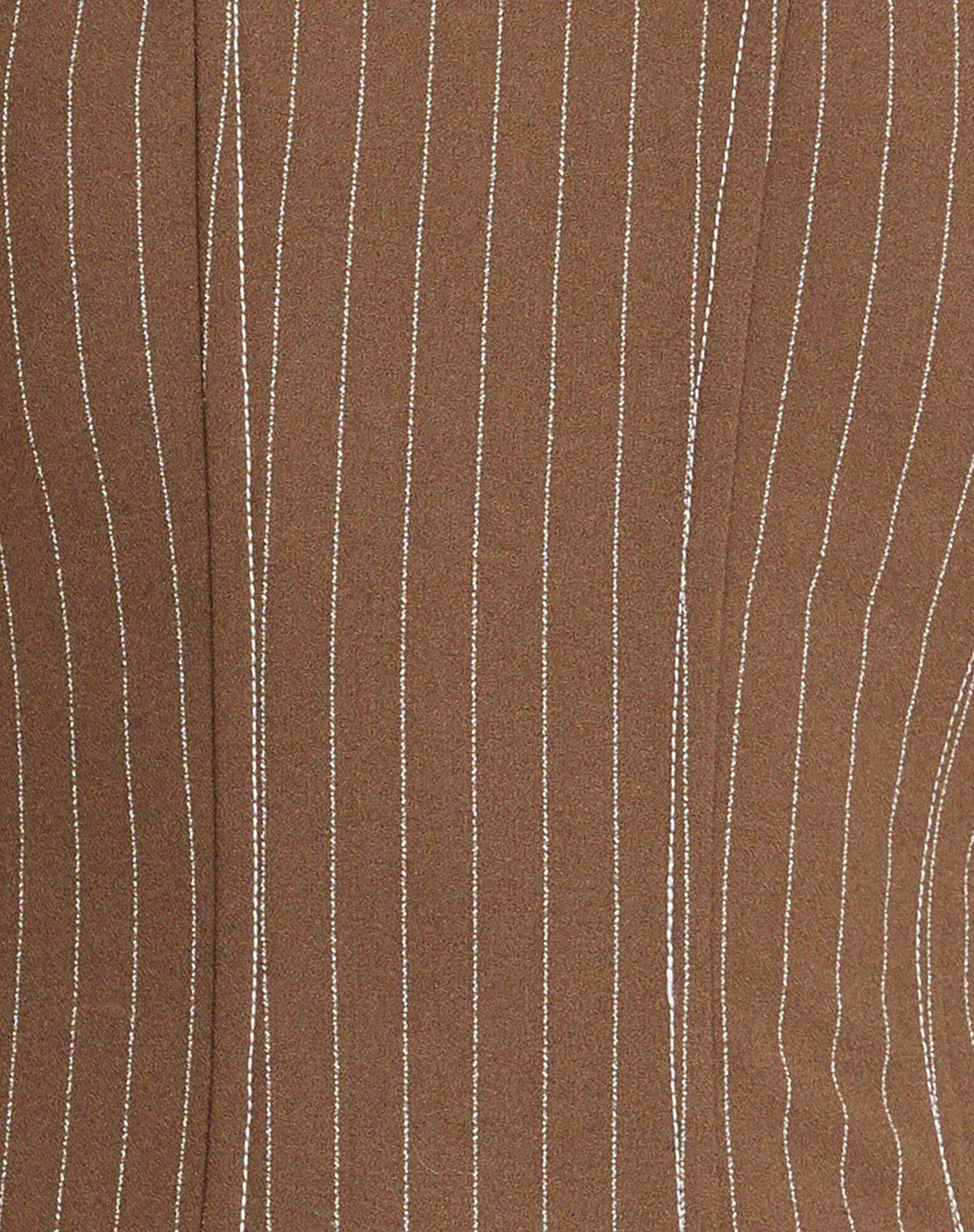Kyana Corset Top in Pinstripe Brown - Image 5