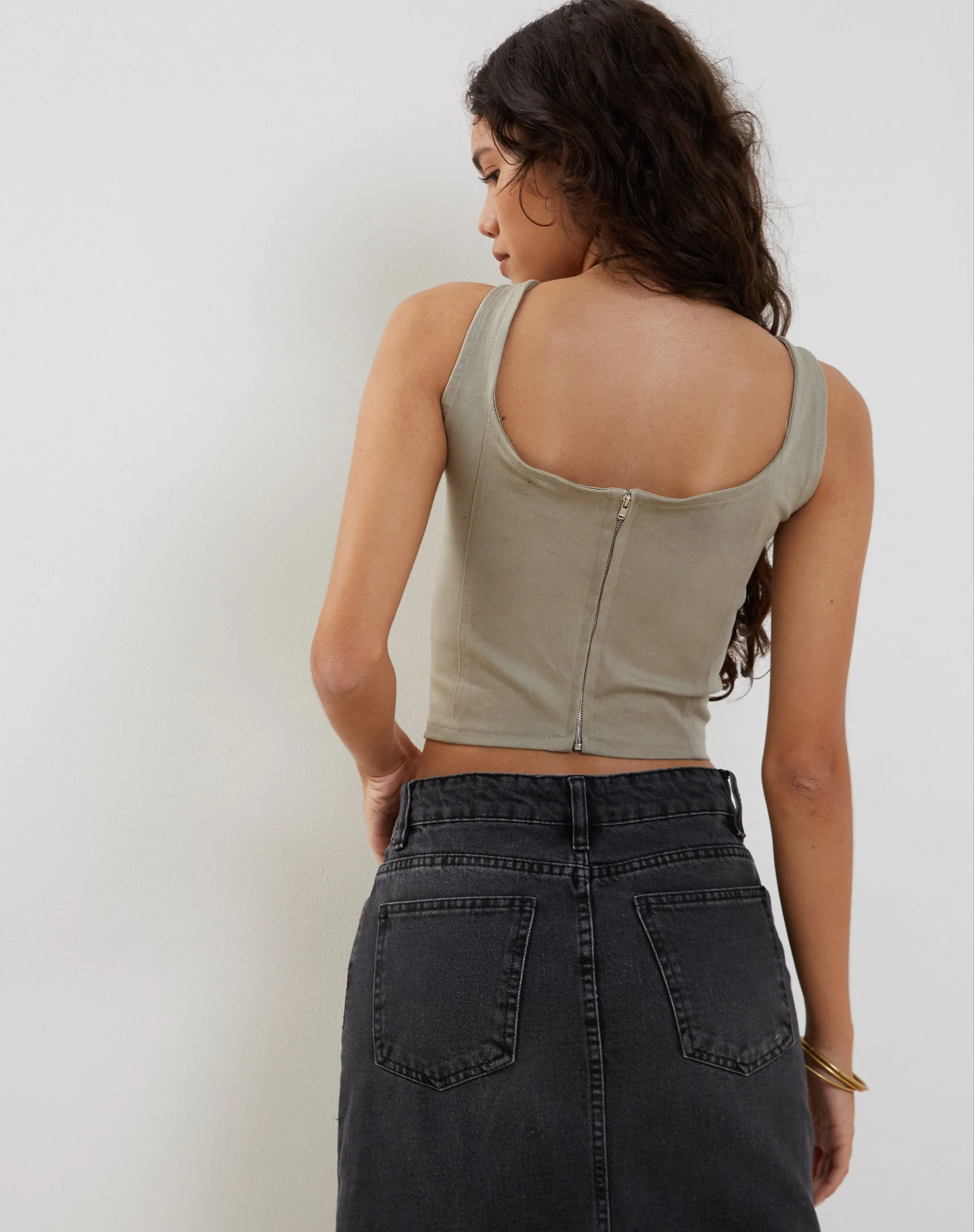 Kye Corset Top in Ash Grey - Image 5