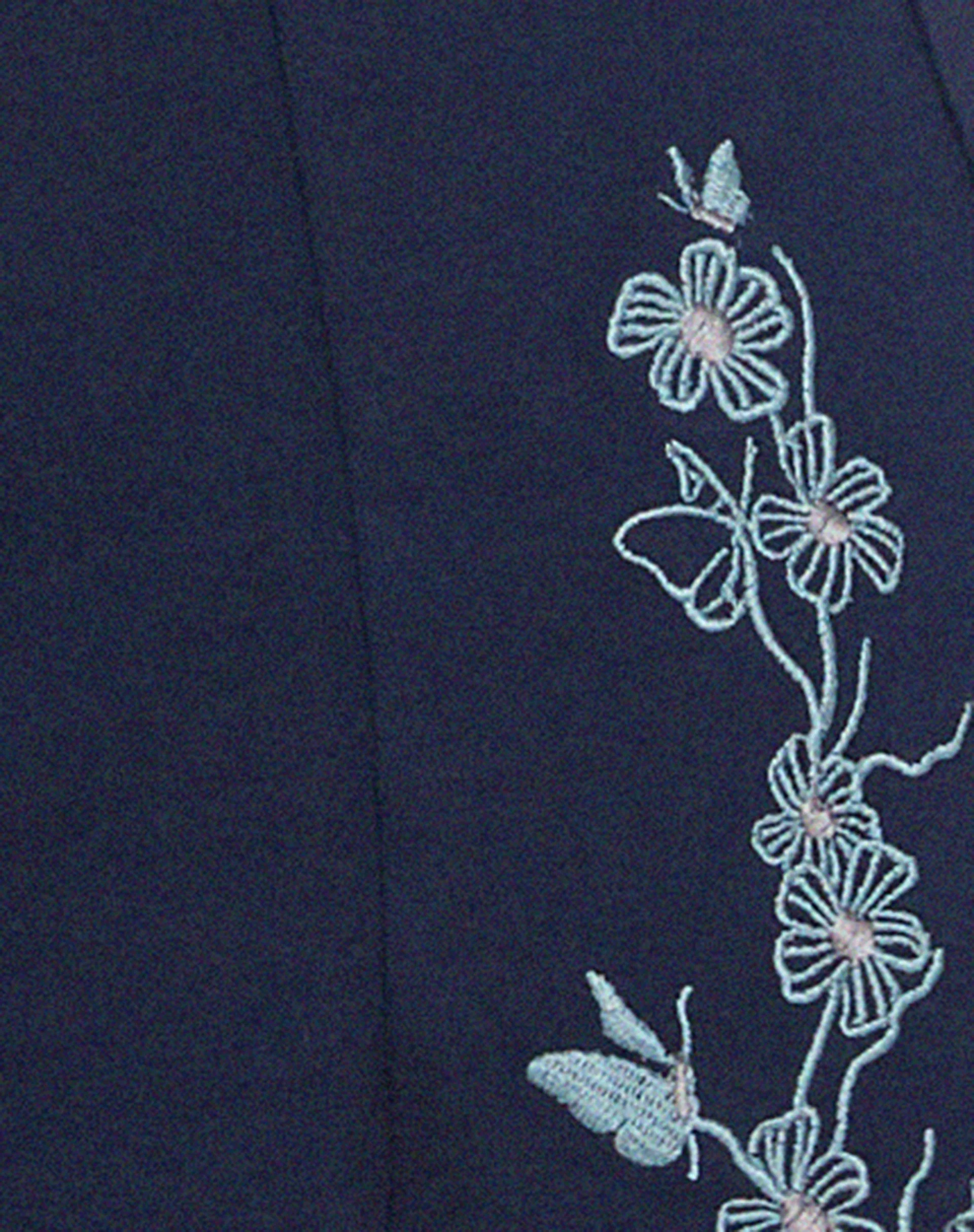 Lael Mini Skirt in Navy Flower Butterfly Emb - Image 6