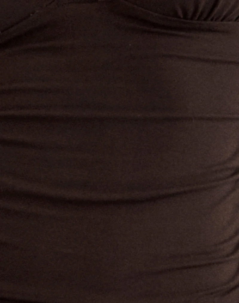 Laluma Midi Dress in Bitter Chocolate - Image 5
