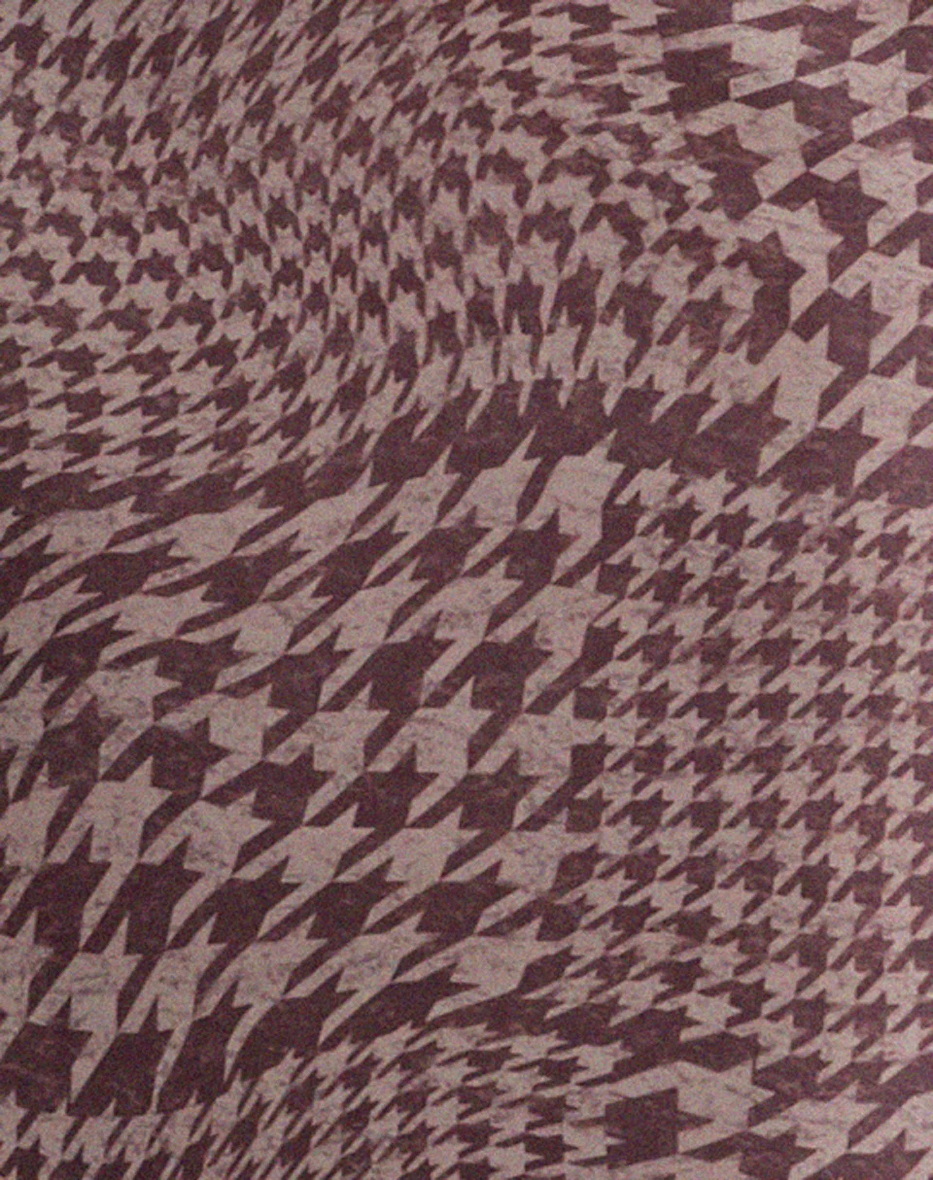 Lassie Printed Mesh Maxi Skirt in Warped Houndstooth Brown - Image 6