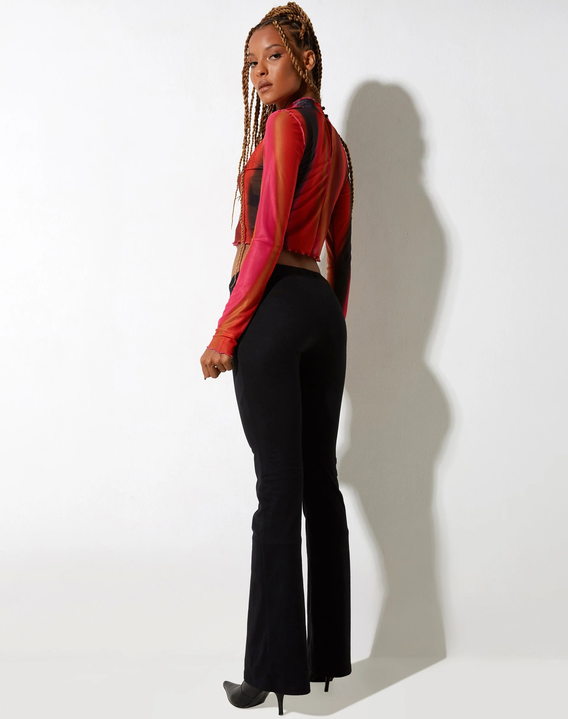 Lathia Crop Top in Solarized Orange and Pink - Image 4