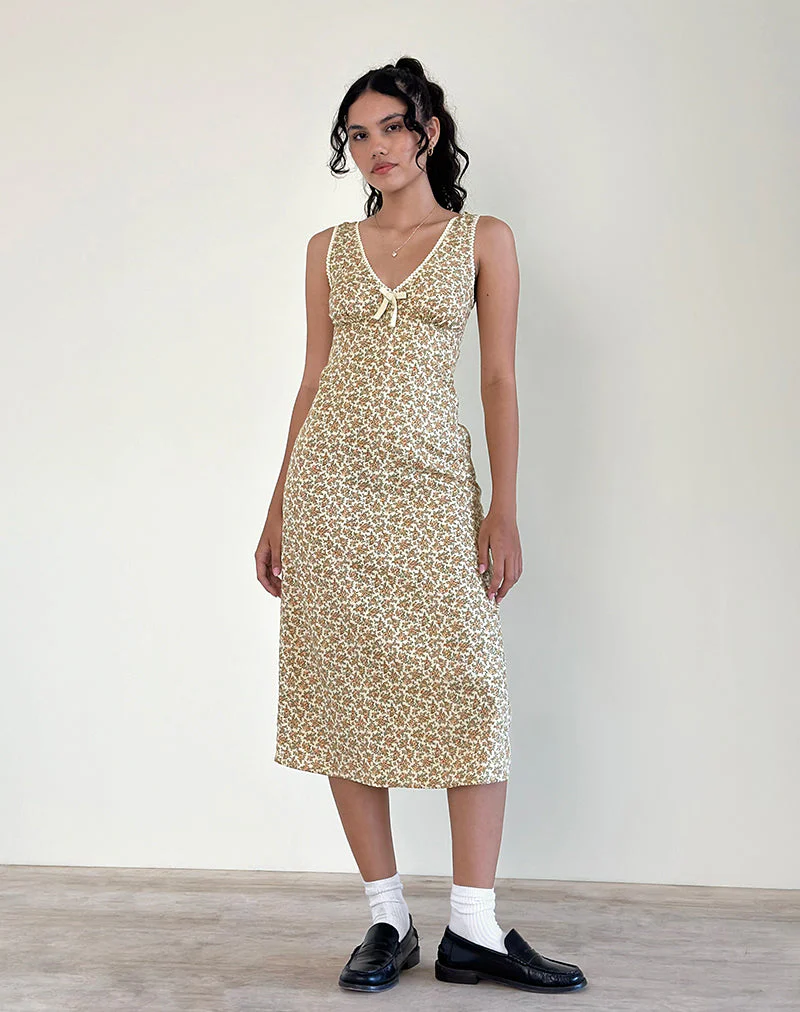 Lavisha Midi Dress in Washed Ditsy