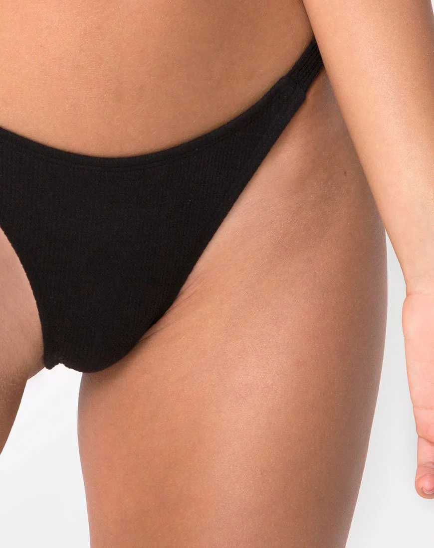 Leema Bikini Bottom in Black Rib - Image 5