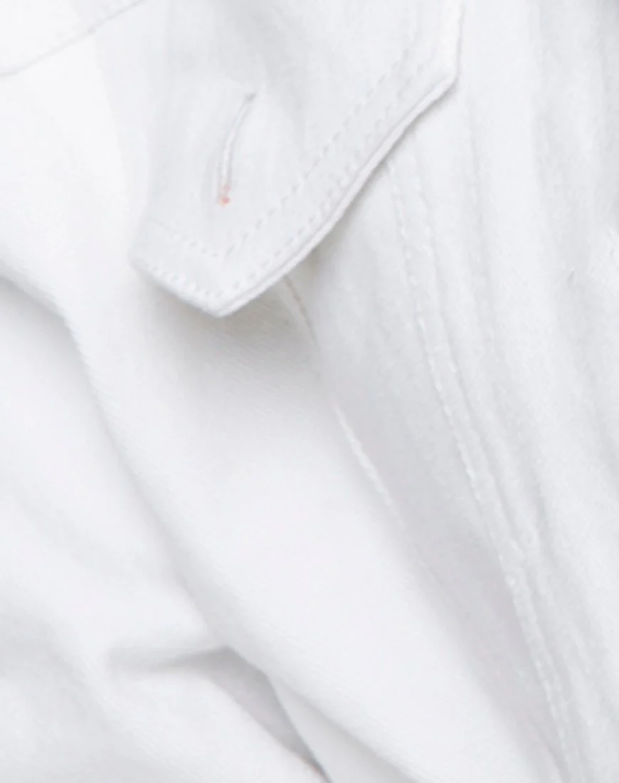 Leisk Mini Skirt in Denim White - Image 5