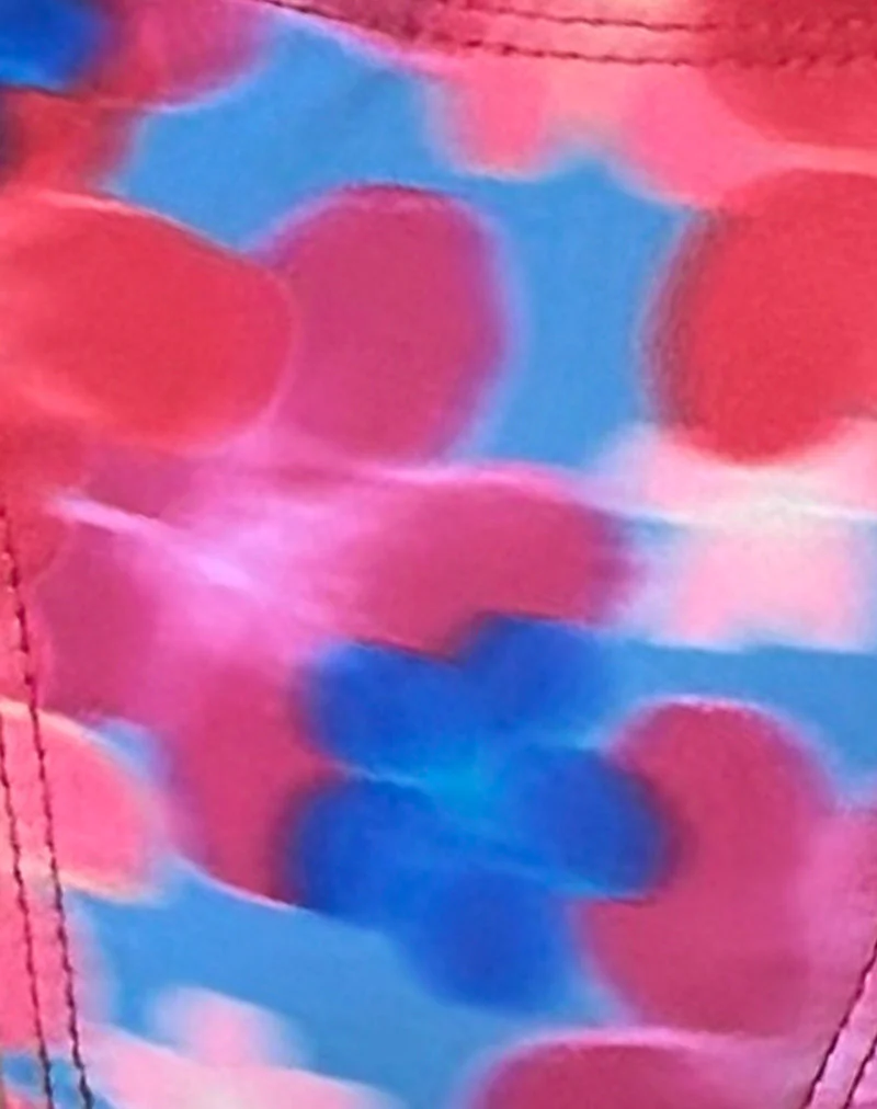 Lentra Bikini Bottom in Blurred Flower Blue and Pink - Image 7
