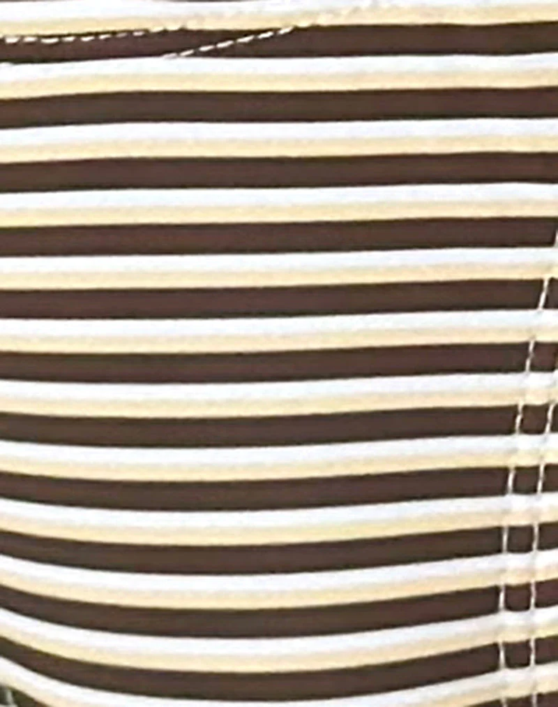 Lentra Bikini Bottom in Horizontal Stripe Yellow - Image 7