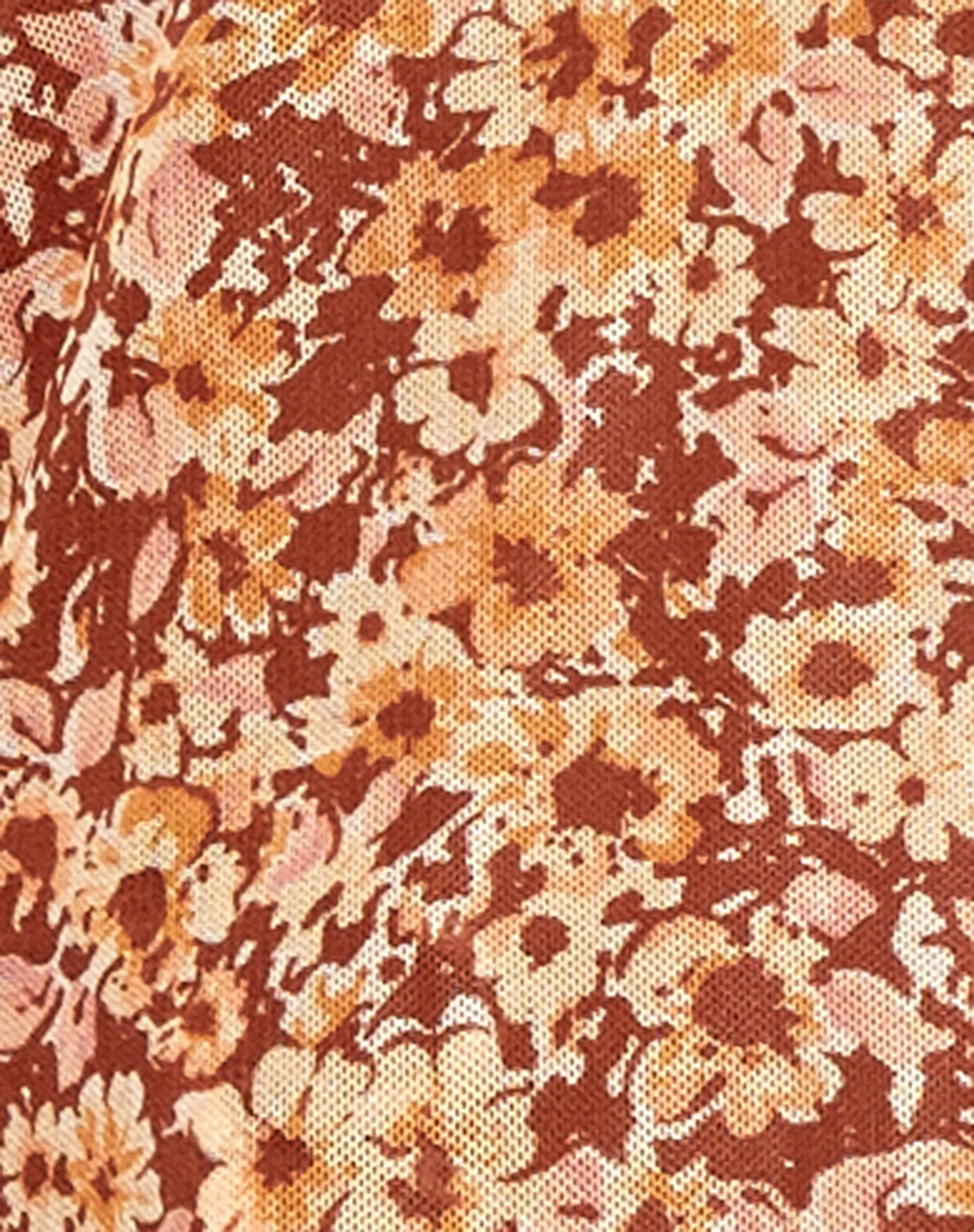 Leony Cardi in Small Flower Brown - Image 5