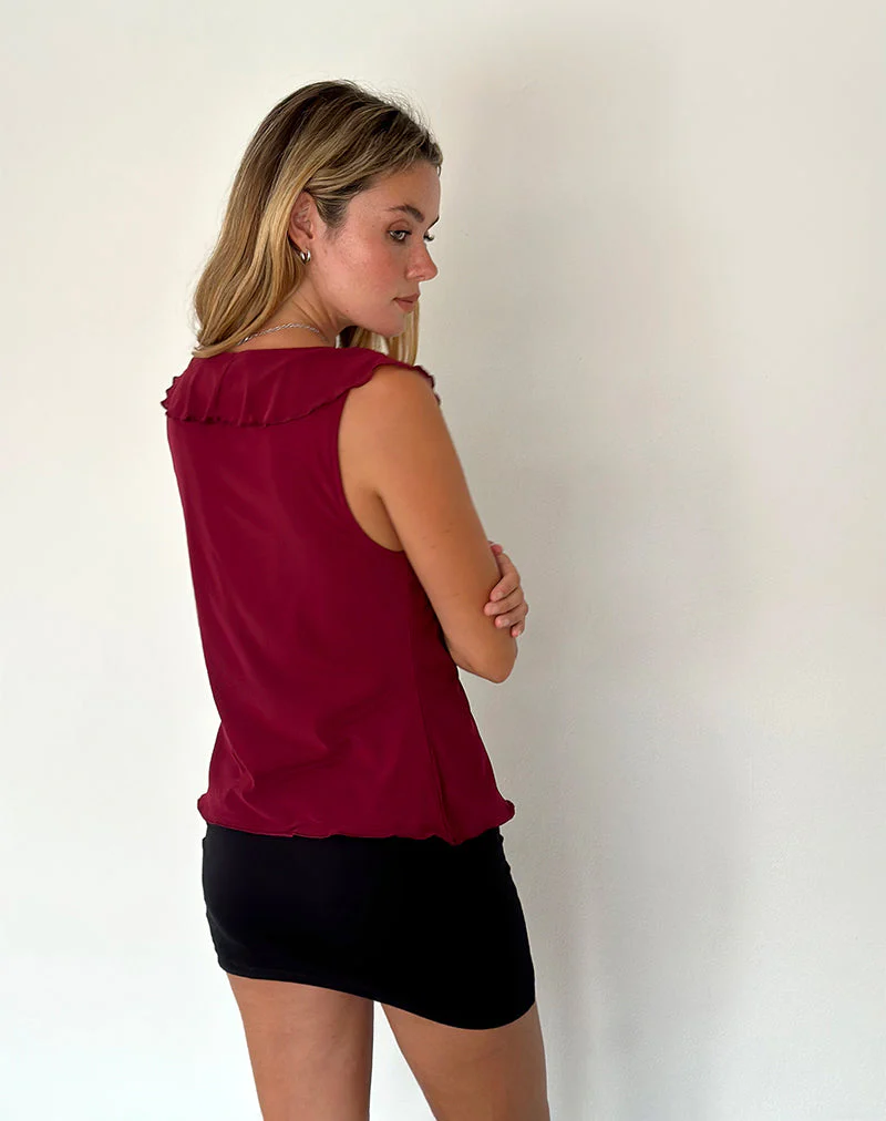 Leviosa Butterfly Top in Deep Burgundy - Image 4