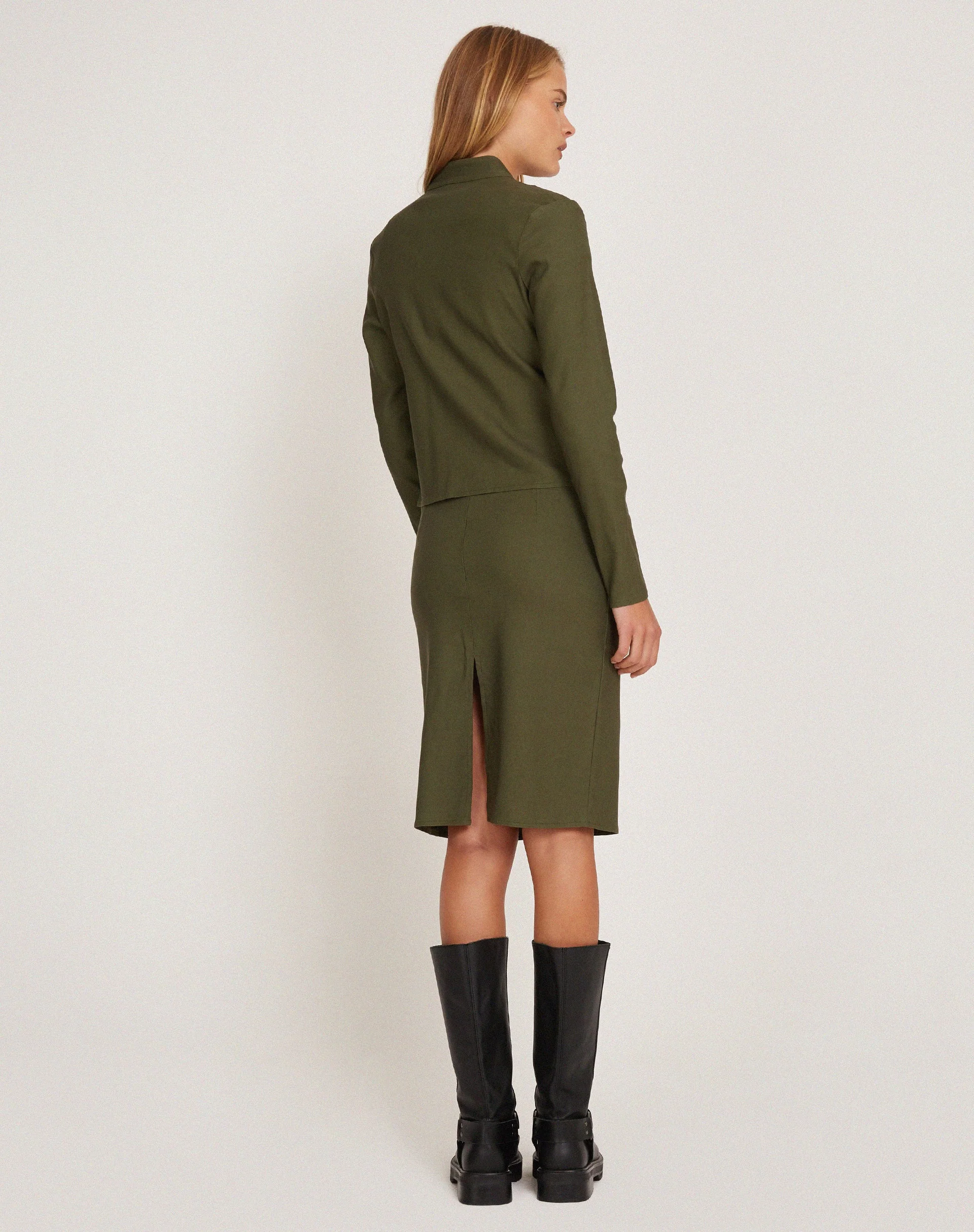 Livia Jacket in Tailoring Army Green - Image 7