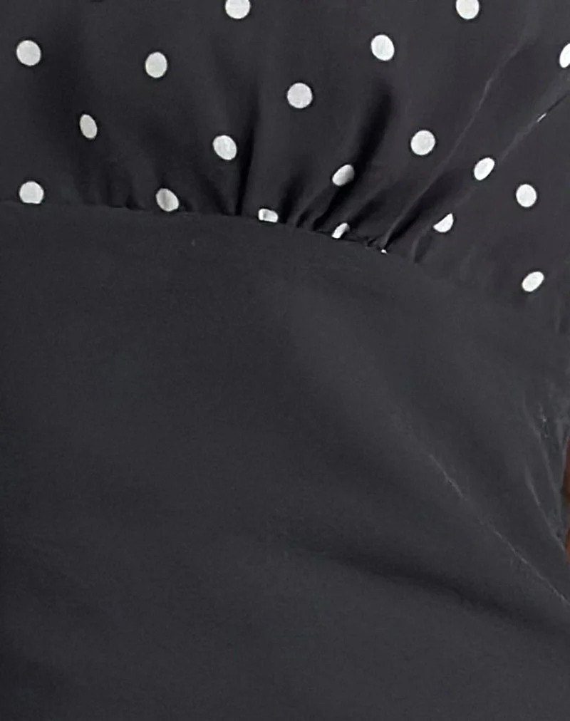 Lovita Mini Dress in Basic Polka Black - Image 5
