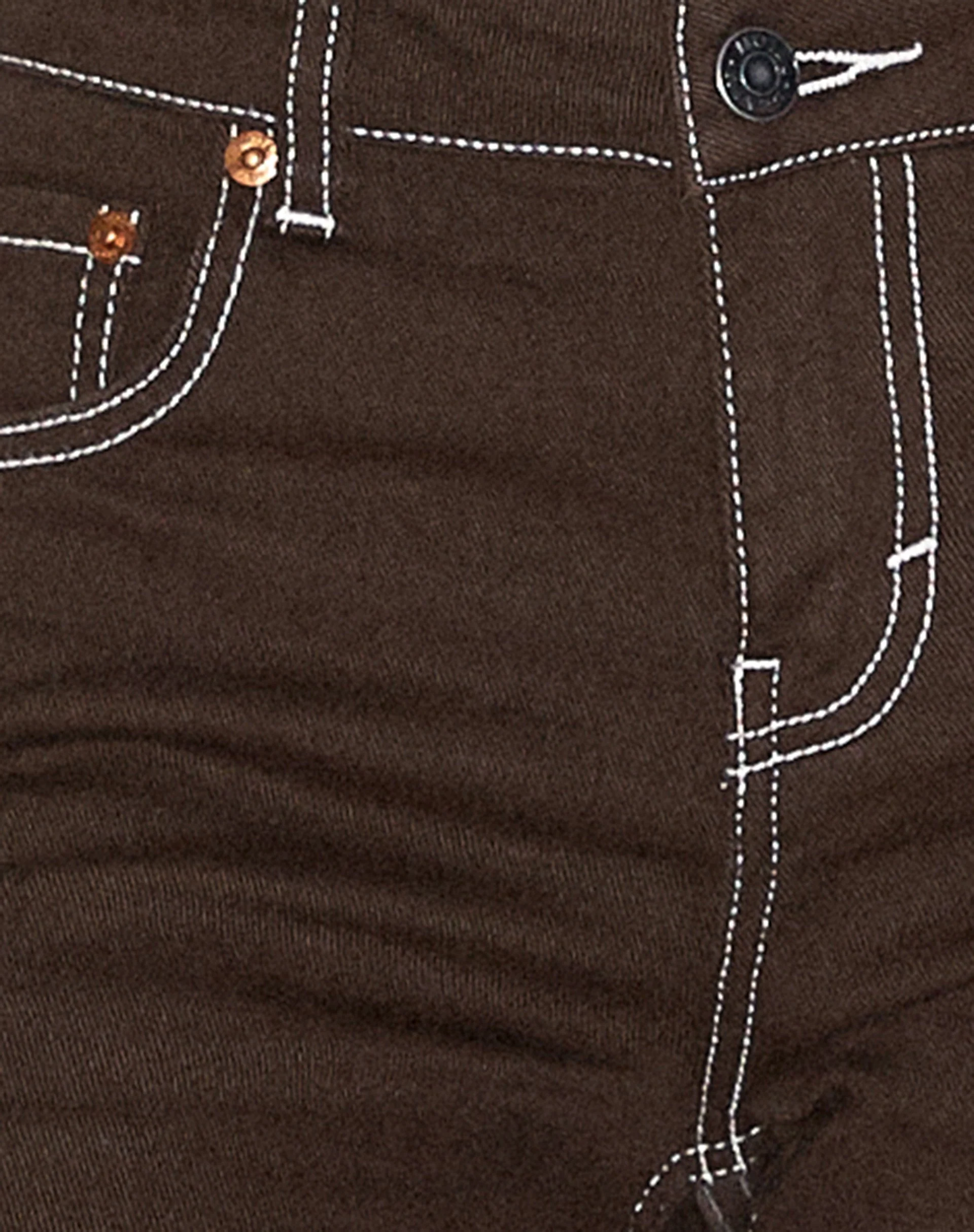 Low Rise Bootleg Jeans in Bitter Chocolate - Image 7