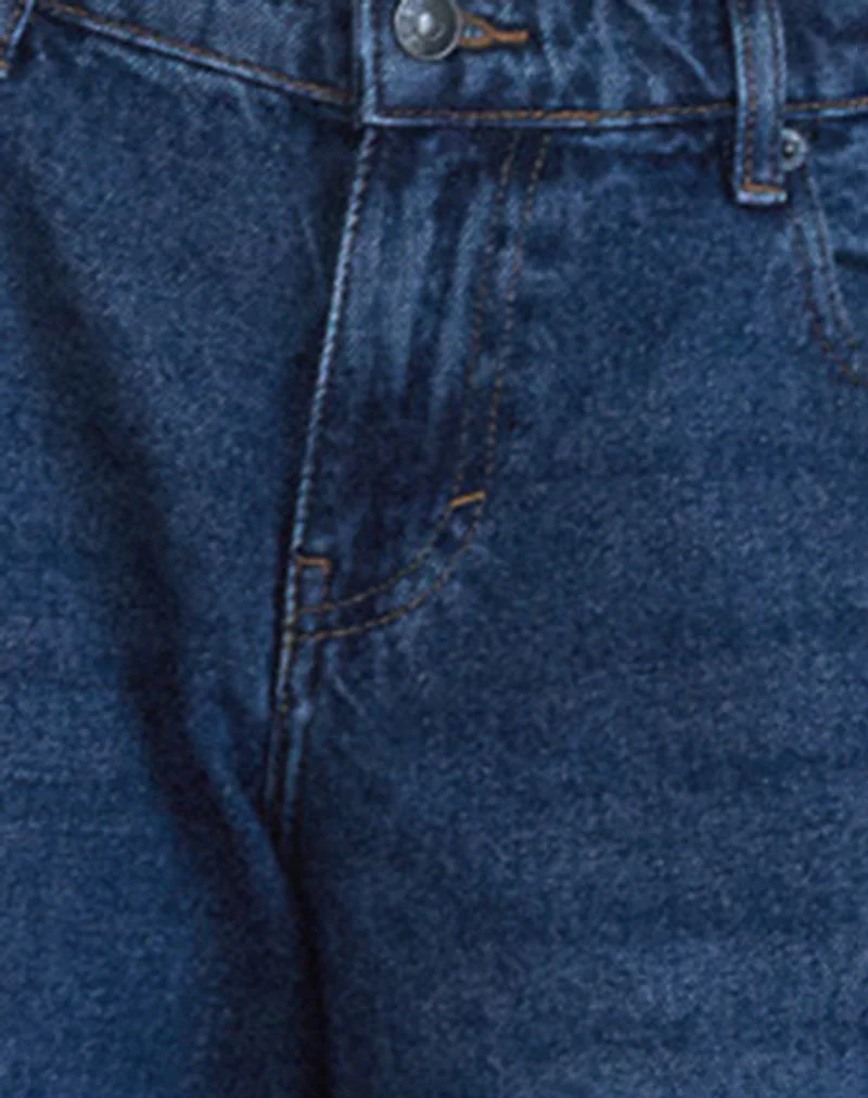 Roomy Oversized Low Rise Jeans in Mid Blue Used - Image 6