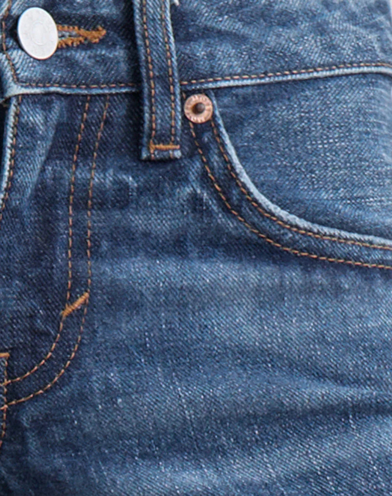 Low Rise Parallel Jeans in Timeworn Blue - Image 8